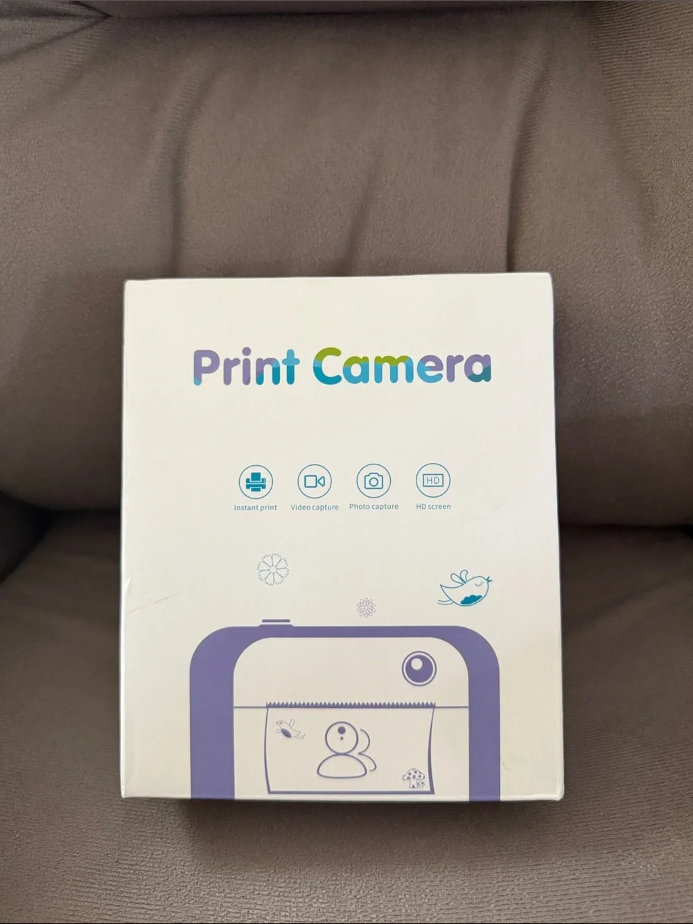 Print Camera Portable Instant Photo Printer - White & Purple